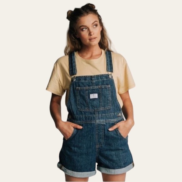 Levi's Pants - LEVI’S Two Horse Brand Denim Shorts Overalls Blue Large